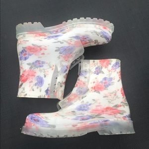 Floral Plastic Boots